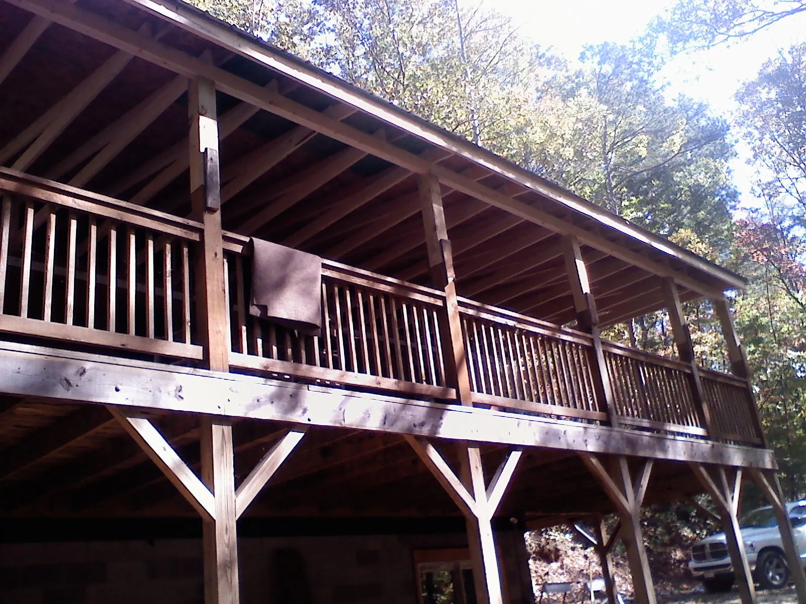 Timber framing under a new elevated porch and deck — Roof Leak Repair in Clarkton by Roofing Brothers